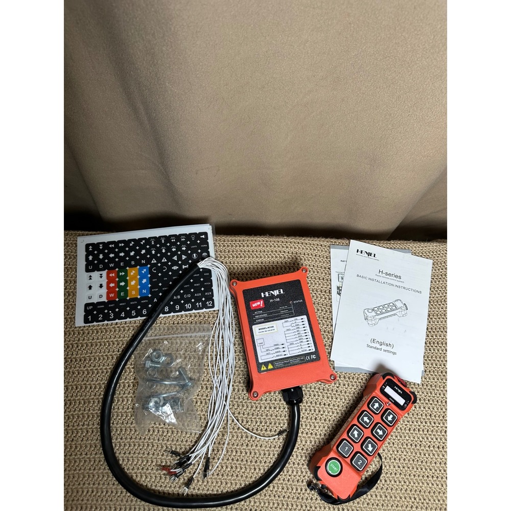 Henjel H-108 Industrial Radio Remote Control System H-Series Orange Kit